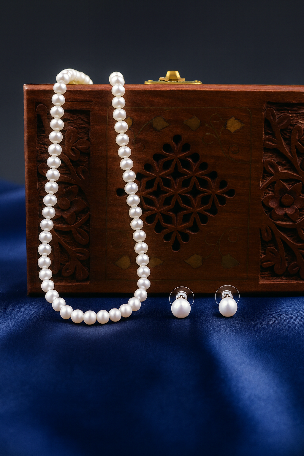 White Round Pearl Necklace and Tops