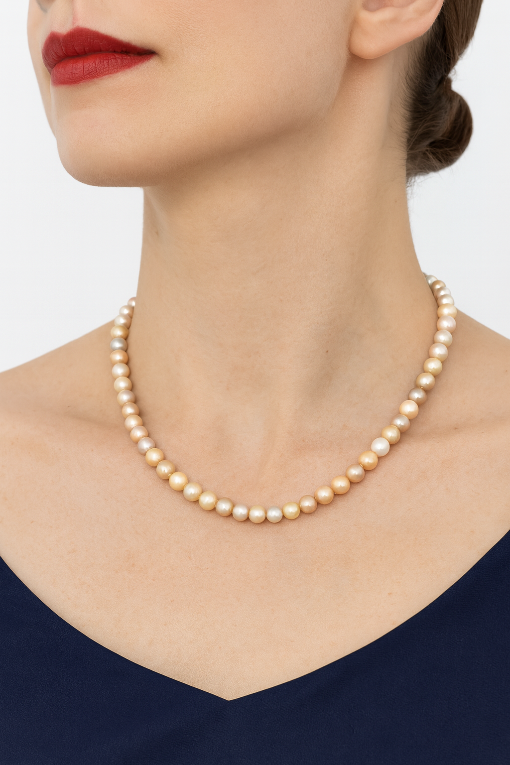 Rimjhim Round Pearl Necklace with tops