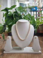 Single Layer Ivory colour Round Pearl Necklace with Tops