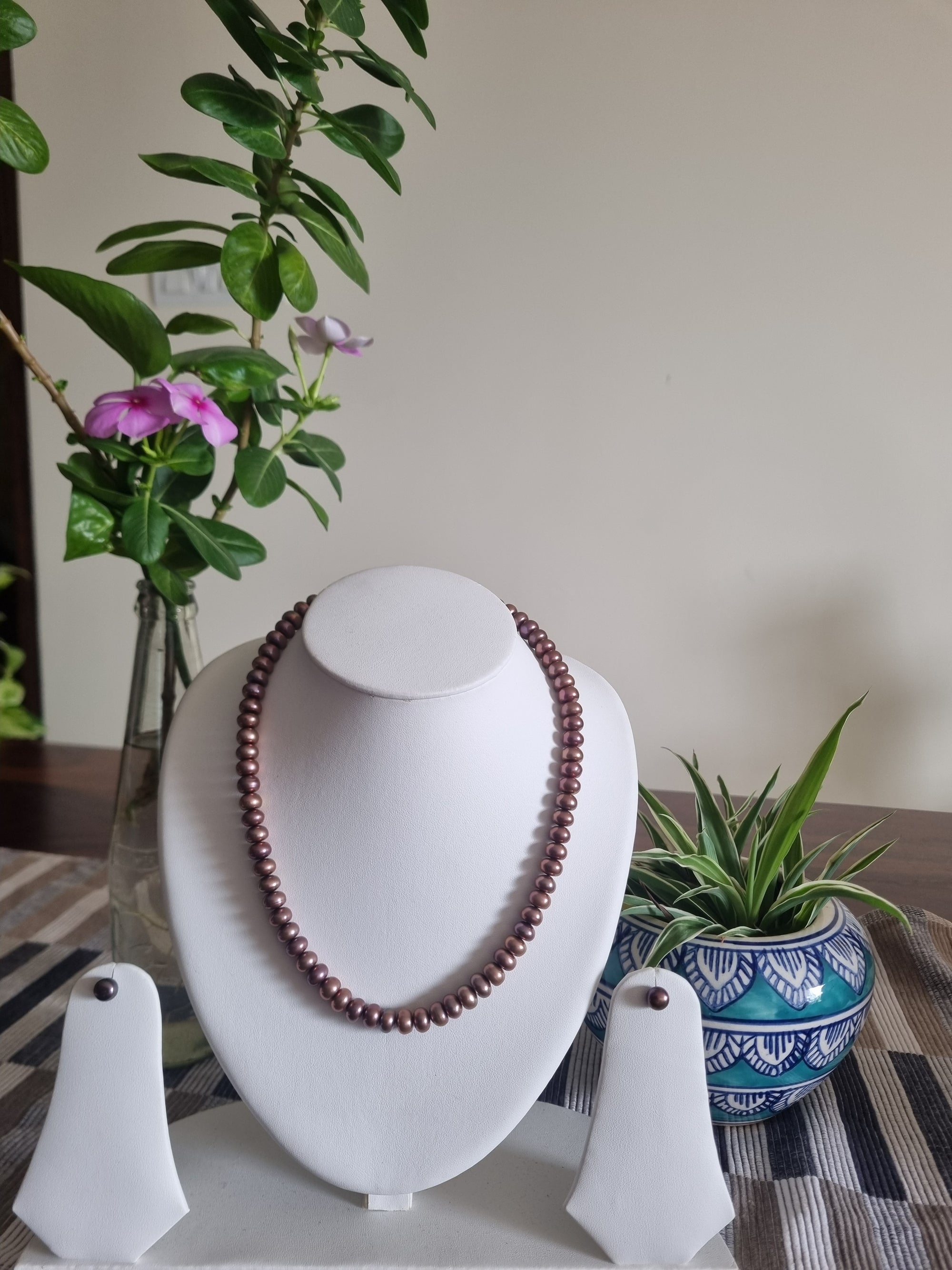 Real Pearl single layer Mala with Tops