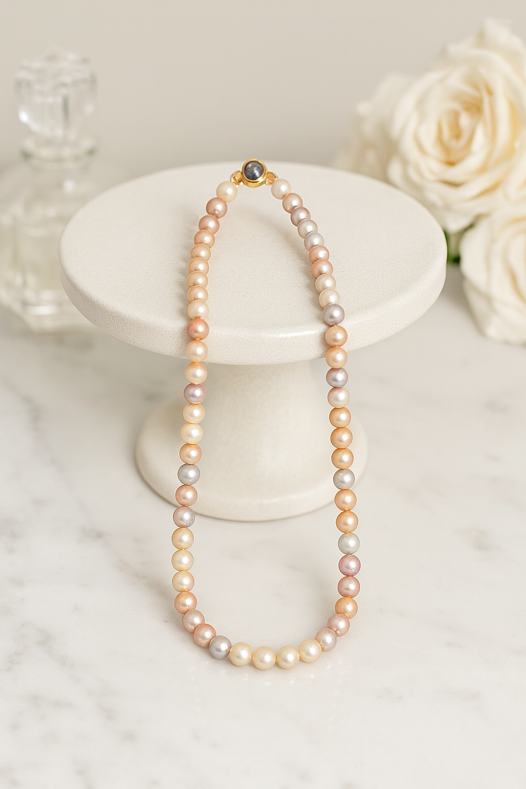Rimjhim Round Pearl Necklace with tops