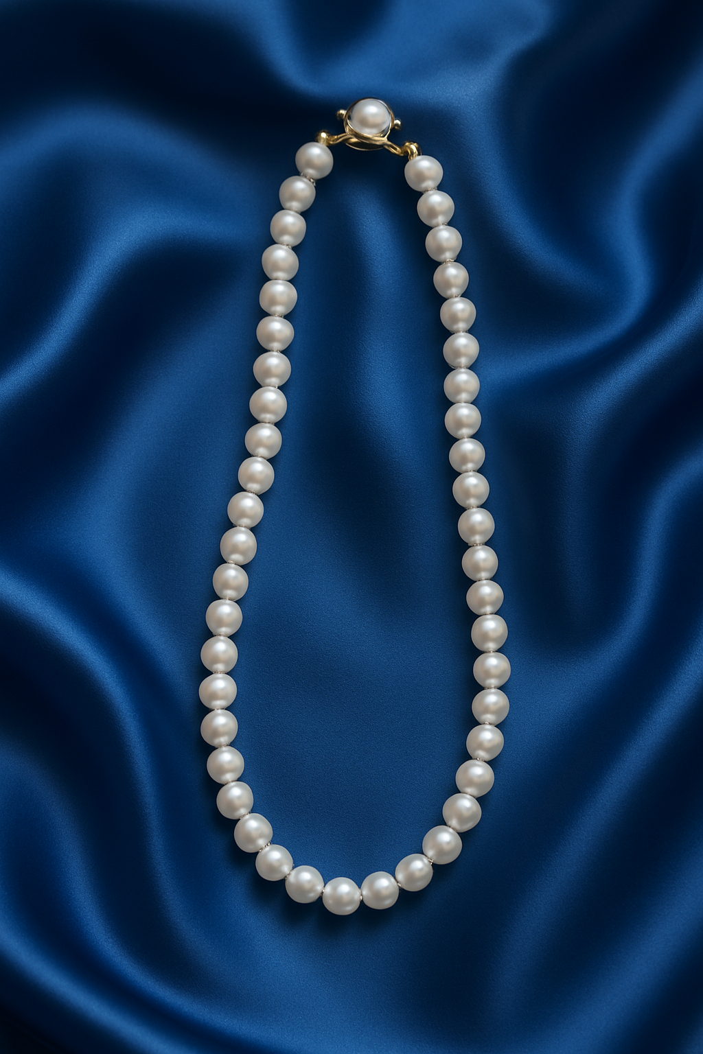 White Round Pearl Necklace and Tops