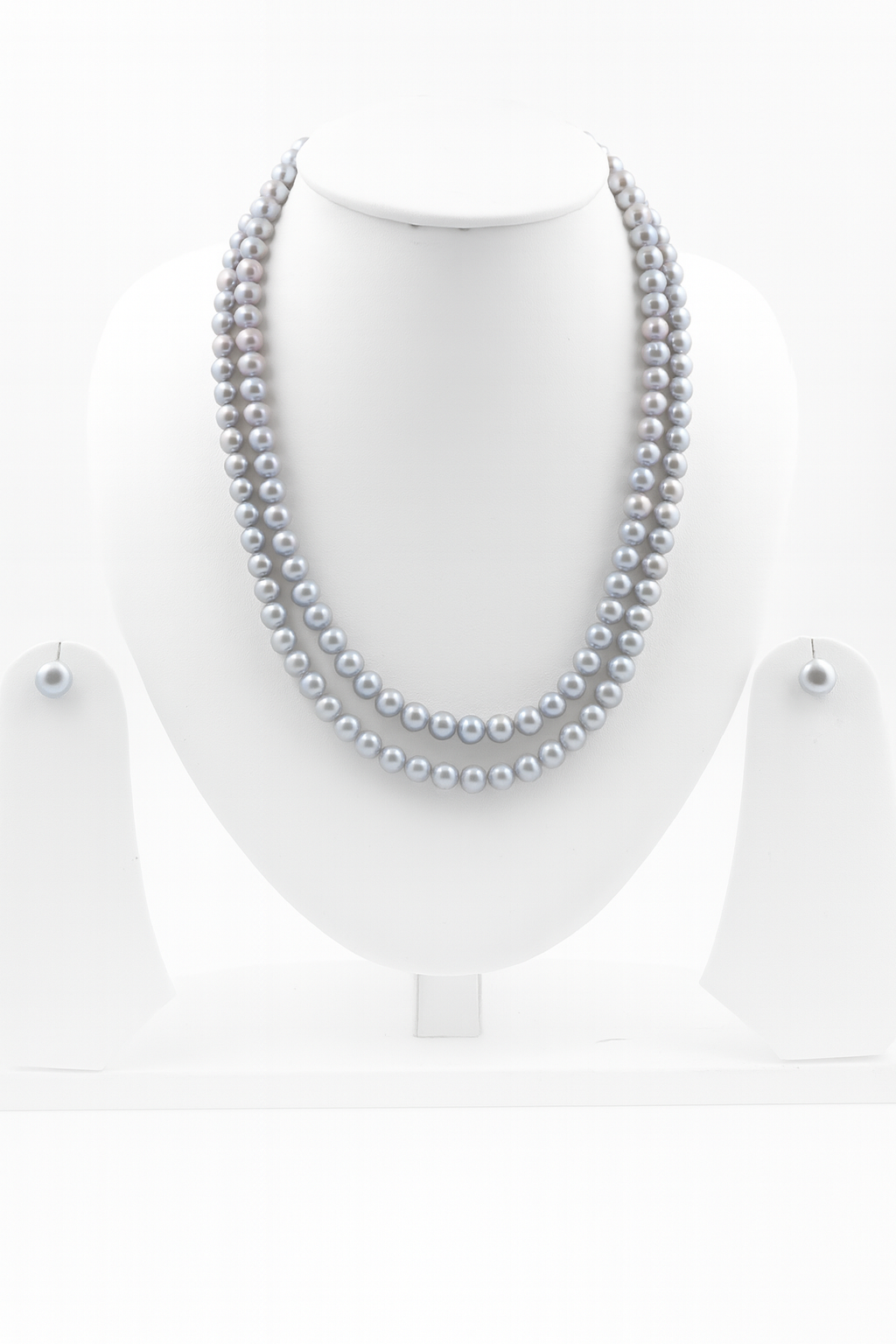 Double Layer Round Pearl Necklace with Tops