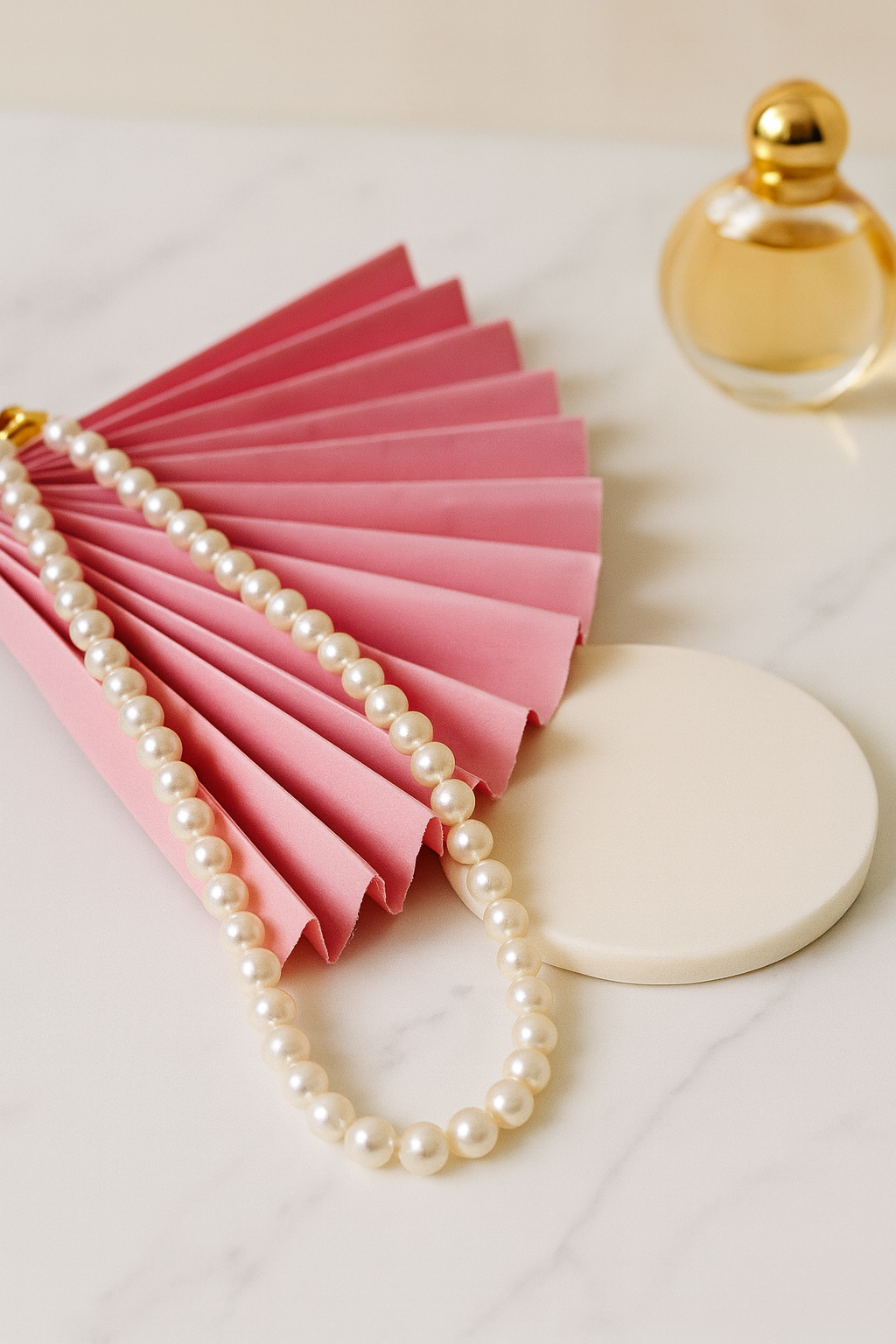 White Round pearl Necklace with Tops