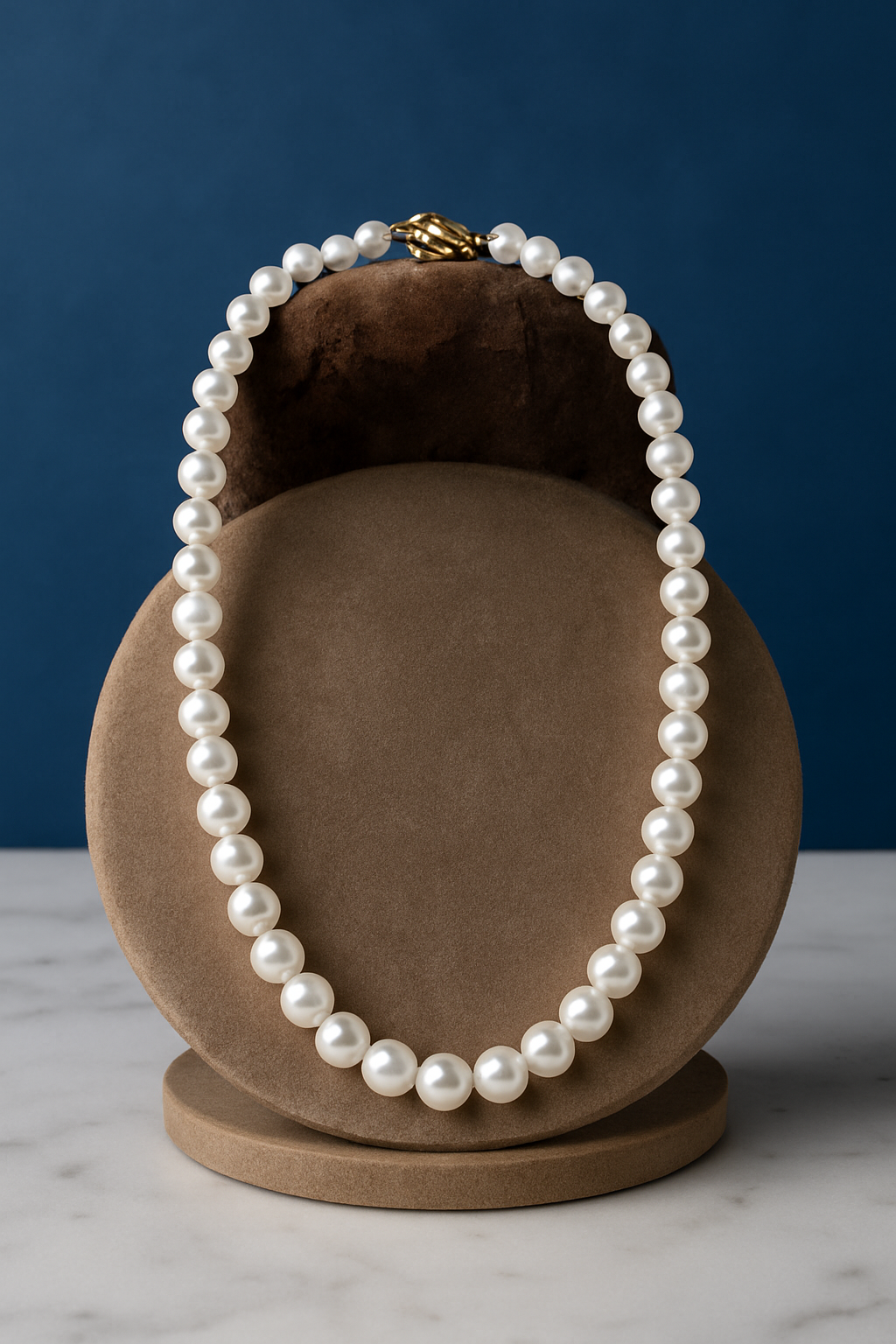 White Round Pearl Necklace and Tops