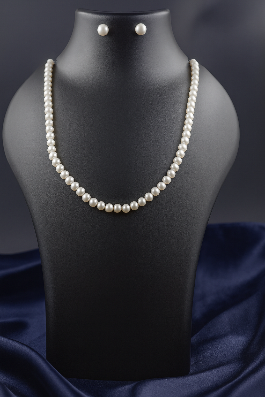 White Round Pearl Necklace and Tops
