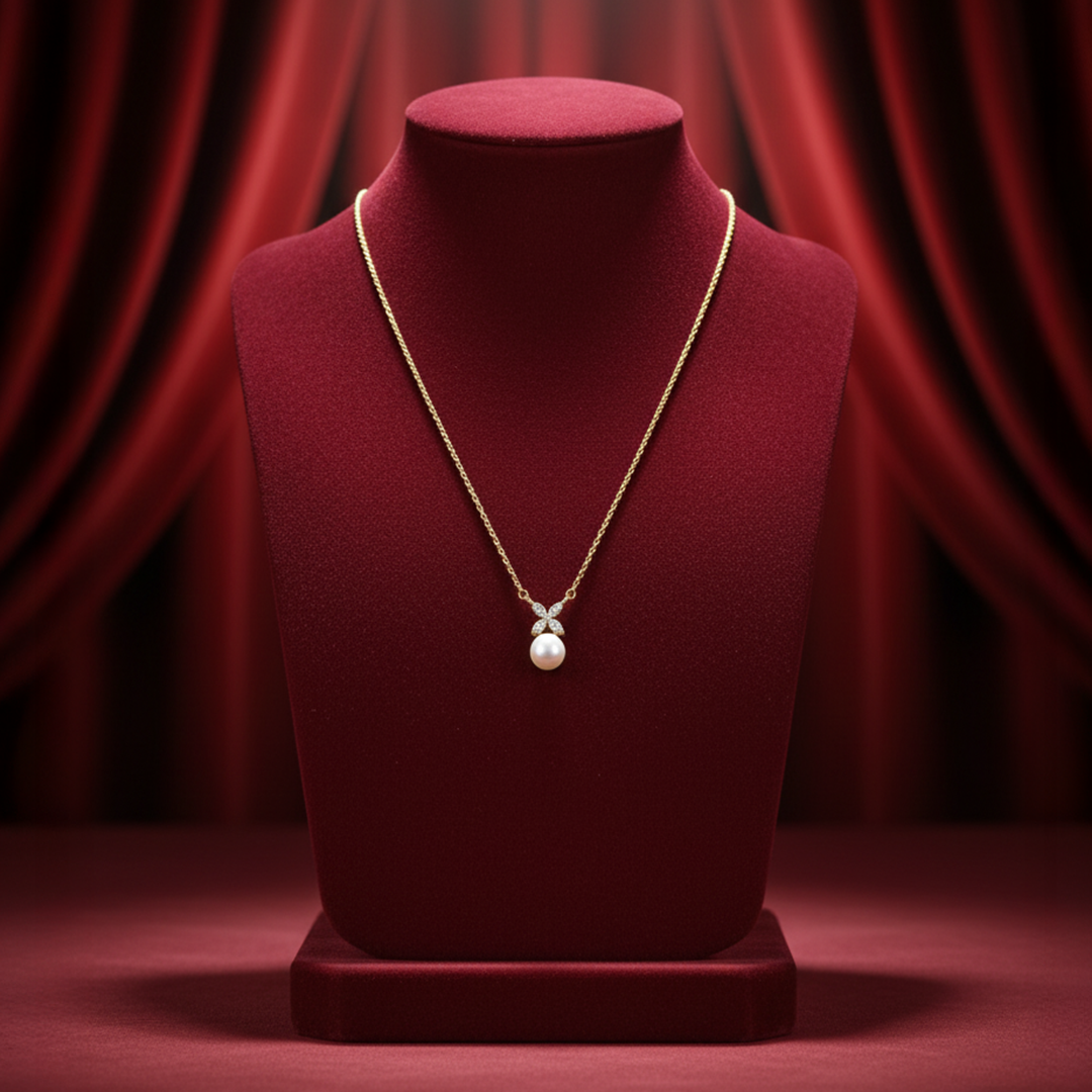 Fresh Water Pearl Pendent Chain Set